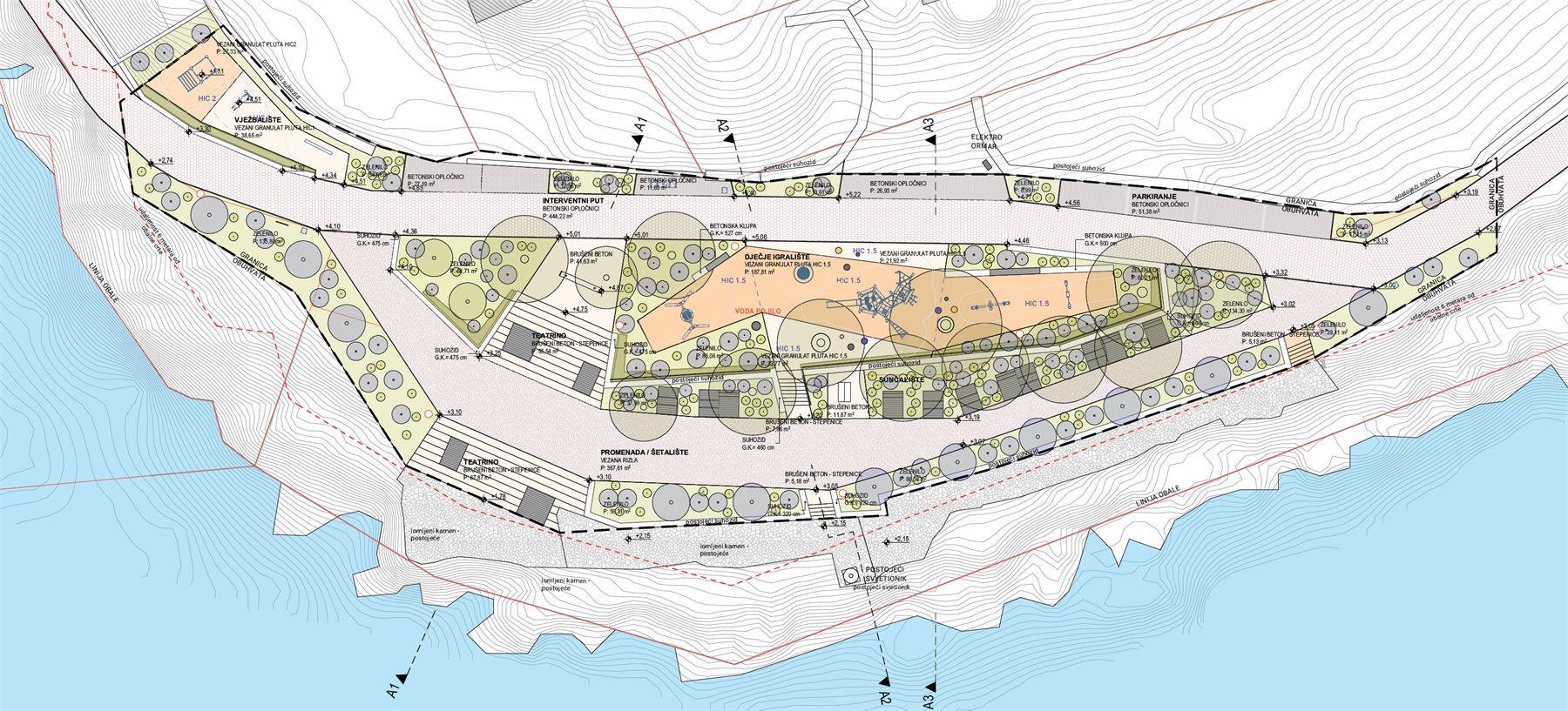 Park i igralište Lun, Lun, otok Pag — 5