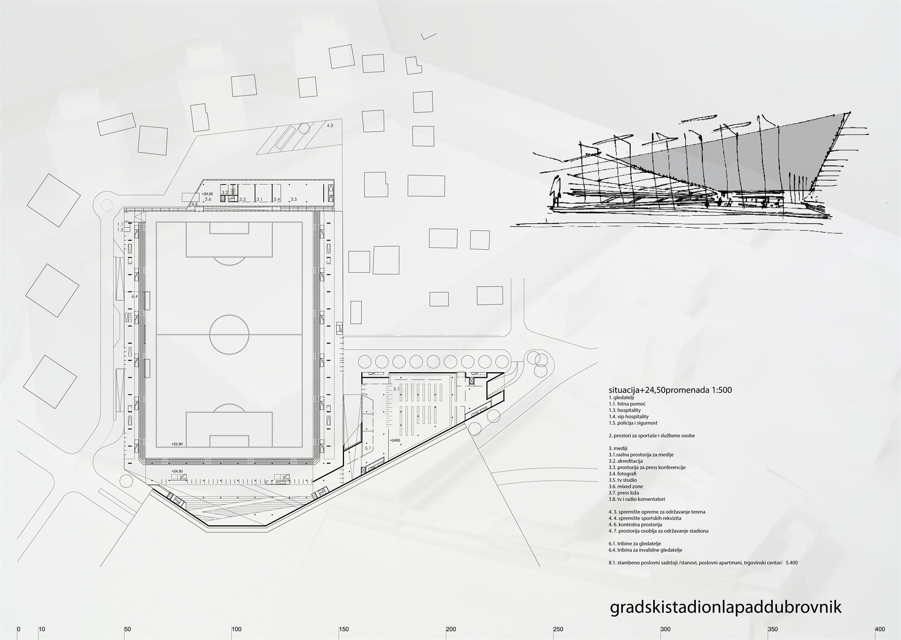 Gradski nogometni stadion Lapad, Dubrovnik — 2